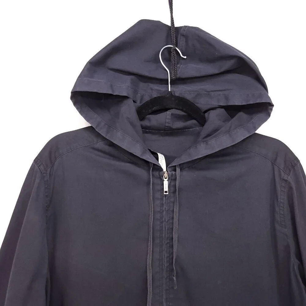 Weekend Max Mara Full Zip Hoodie Jacket Size 12 Black Pockets Drawstring - Picture 2 of 15